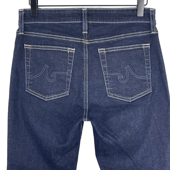 Ag Adriano Goldschmied The Mari High Rise Straight Jean 28 Dark Indigo - Picture 5 of 9